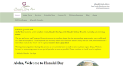 Desktop Screenshot of hanaleidayspa.com