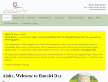 Tablet Screenshot of hanaleidayspa.com